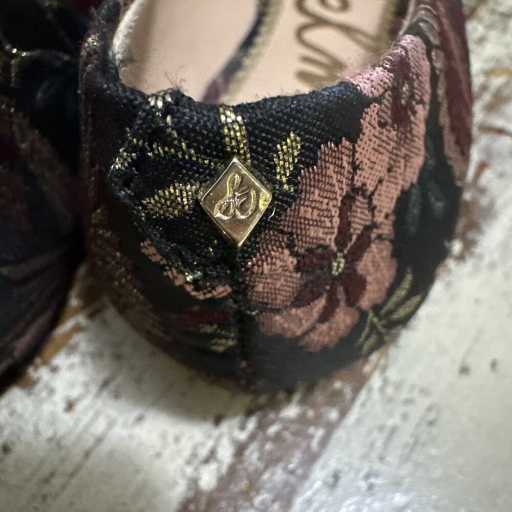 SAM EDELMAN RAISA FLORAL STUDDED FLATS WOMENS Size 8 - Picture 10 of 15